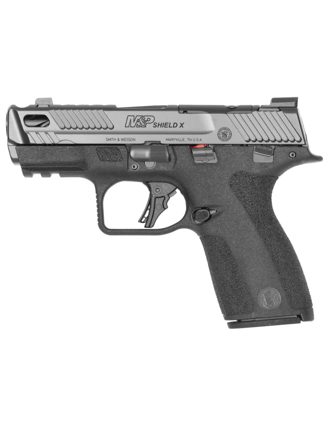 Pistola SMITH & WESSON M&P Shield X PC Carry Comp 3.6" con seguro manual - 9mm.