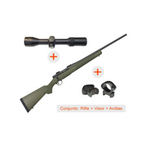 Rifle de cerrojo MOSSBERG Patriot Synthetic OD - 6.5 Creedmoor + Visor AVISTAR 1,5-6x42 R.I. + Anillas WEAVER Grand Slam
